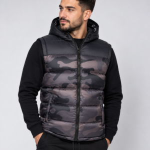 Crosshatch - Stanfield Sleeveless Jacket - Men Dark Camo